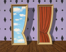 La cour d'amour by René Magritte