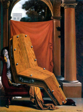 Perspective- David's Madame Récamier by René Magritte