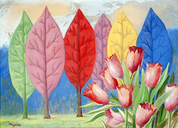 Le Langage Des Couleurs by René Magritte, oil painting reproduction on canvas Le Langage Des Couleurs by René Magritte