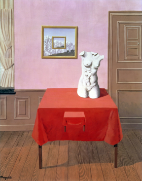 Two Torsos on Two Tables by René Magritte