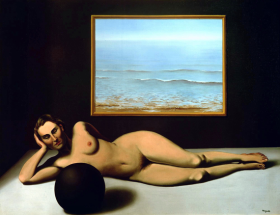 Bather between Light and Darkness by René Magritte