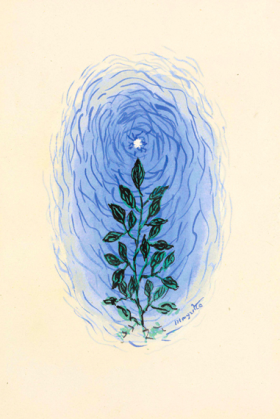Sans titre (Plante avec fleur et feuilles) by René Magritte