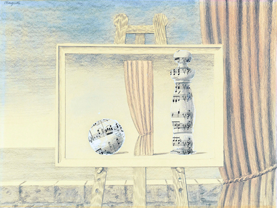 Sans titre (La partition) by René Magritte, oil painting reproduction on canvas Sans titre (La partition) by René Magritte
