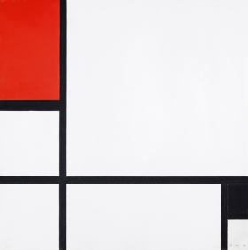 Composition No. I, with red and black 1929 by Piet Mondrian