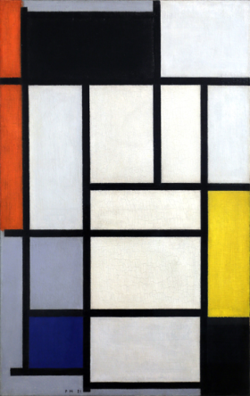 Composition with red, black, yellow, blue and grey 1921 by Piet Mondrian