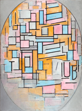 Composition in oval with color panes 2 1914 by Piet Mondrian Composition in oval with color panes 2 1914 by Piet Mondrian