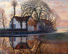Farm near Duivendrecht 1916 by Piet Mondrian