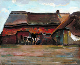 Brabant Farmyard by Piet Mondrian