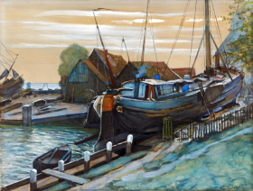 Drydock at Durgerdam by Piet Mondrian Drydock at Durgerdam by Piet Mondrian