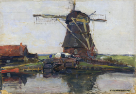 Stammer mill with summer house 1905 by Piet Mondrian Stammer mill with summer house 1905 by Piet Mondrian