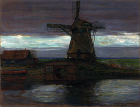 Stammer Mill with Streaked Sky by Piet Mondrian Stammer Mill with Streaked Sky by Piet Mondrian